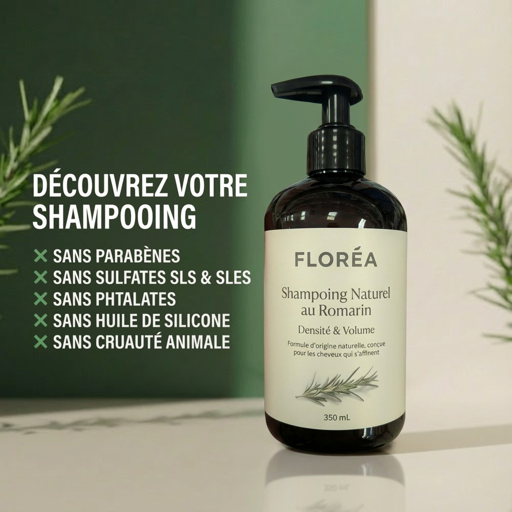 Shampoing Naturel au Romarin – Densité & Volume