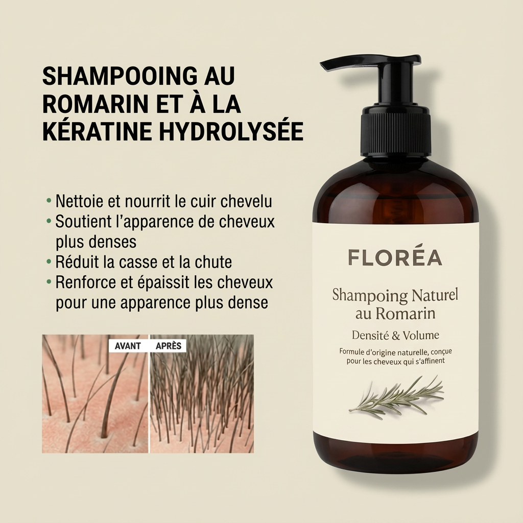 Shampoing Naturel au Romarin – Densité & Volume